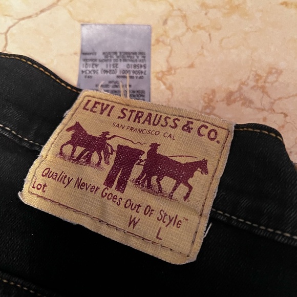 LEVIS- MEN’s BLACK JEANS- 506 Standard 36x34 | 98% cotton - Picture 6 of 7